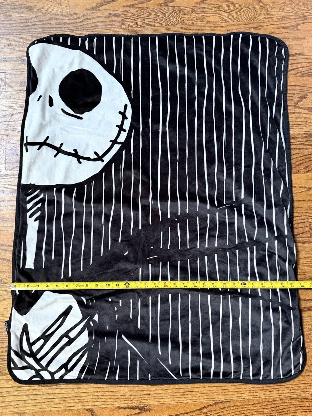 Black & White Jack Skellington Throw Blanket - Licensed Character Design